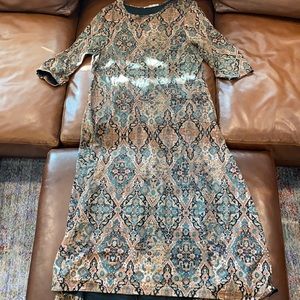 Peruvian Connection mid-sleeve dress